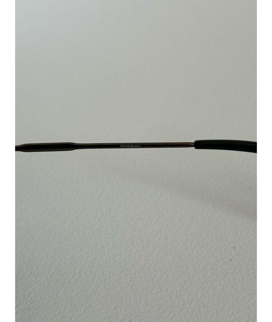 YVES SAINT LAURENT BEAUTY Черные металлические солнцезащитные очки, фото 5
