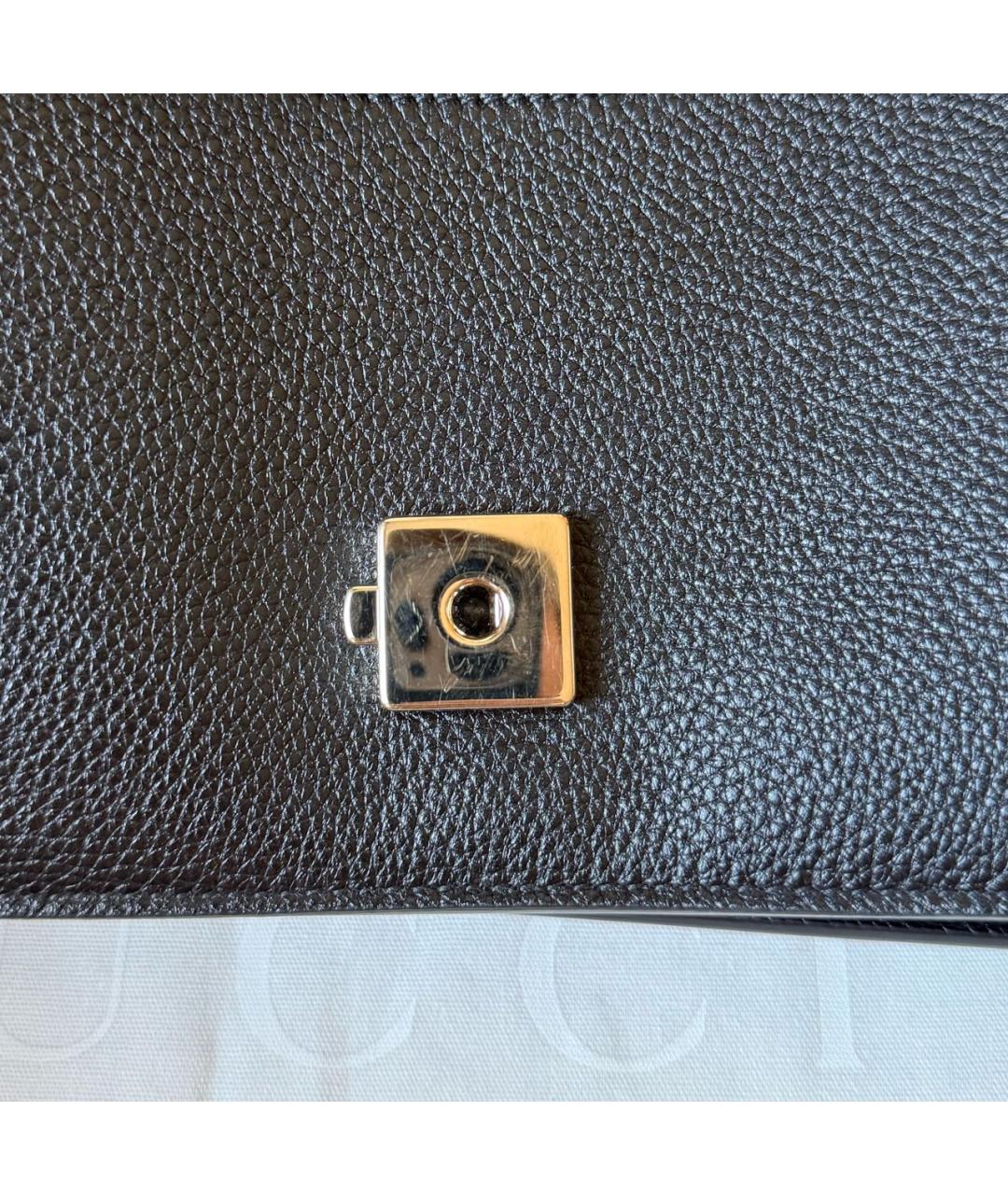GUCCI Черная кожаная сумка через плечо, фото 8