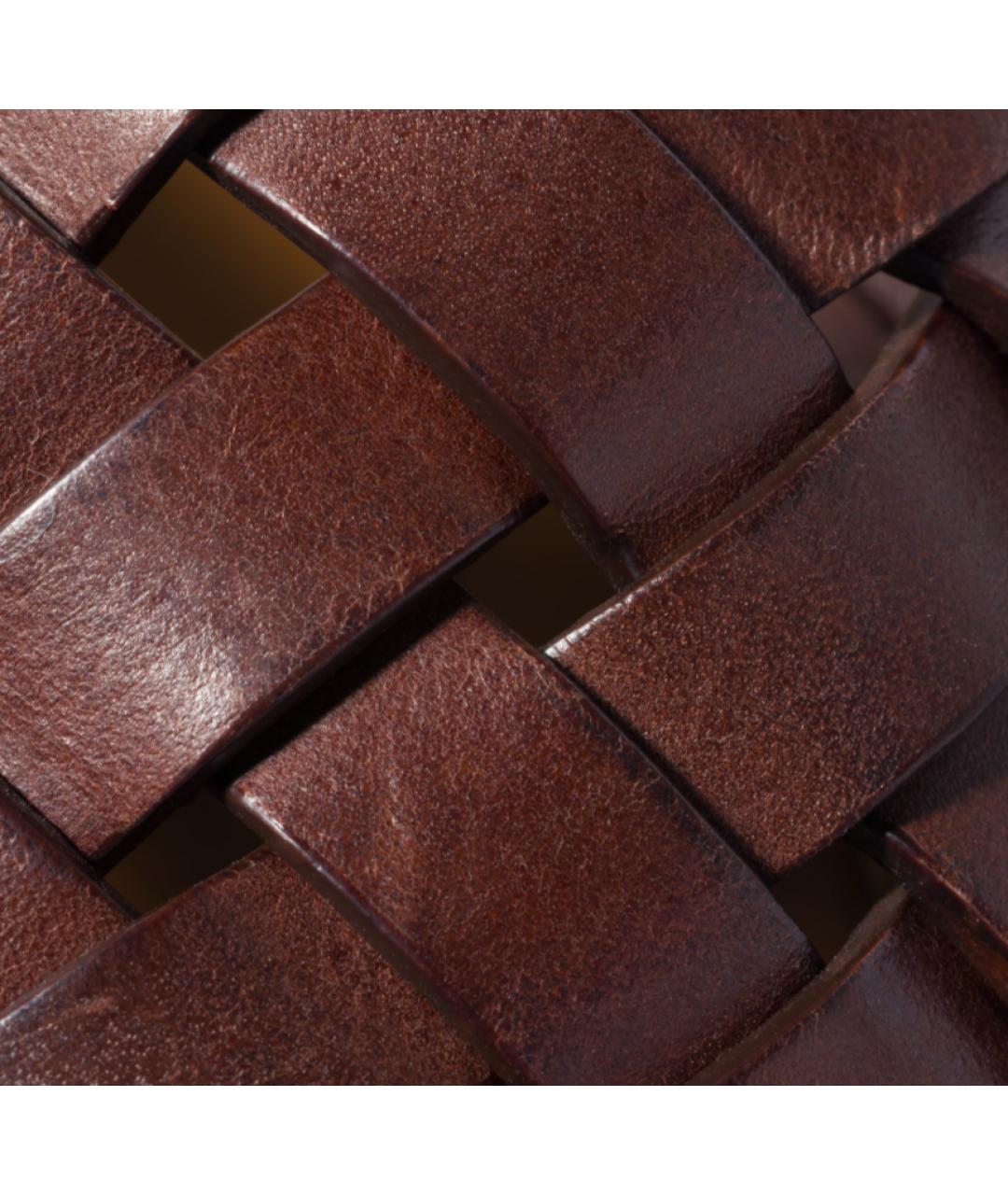 MIU MIU Коричневые кожаные шлепанцы, фото 4