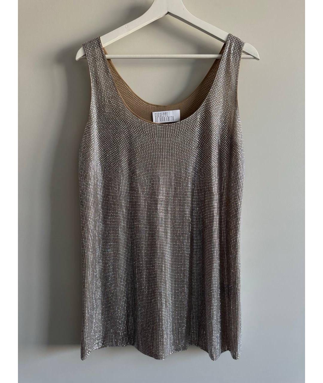 GIUSEPPE DI MORABITO Бежевая полиамидовая майка, фото 2