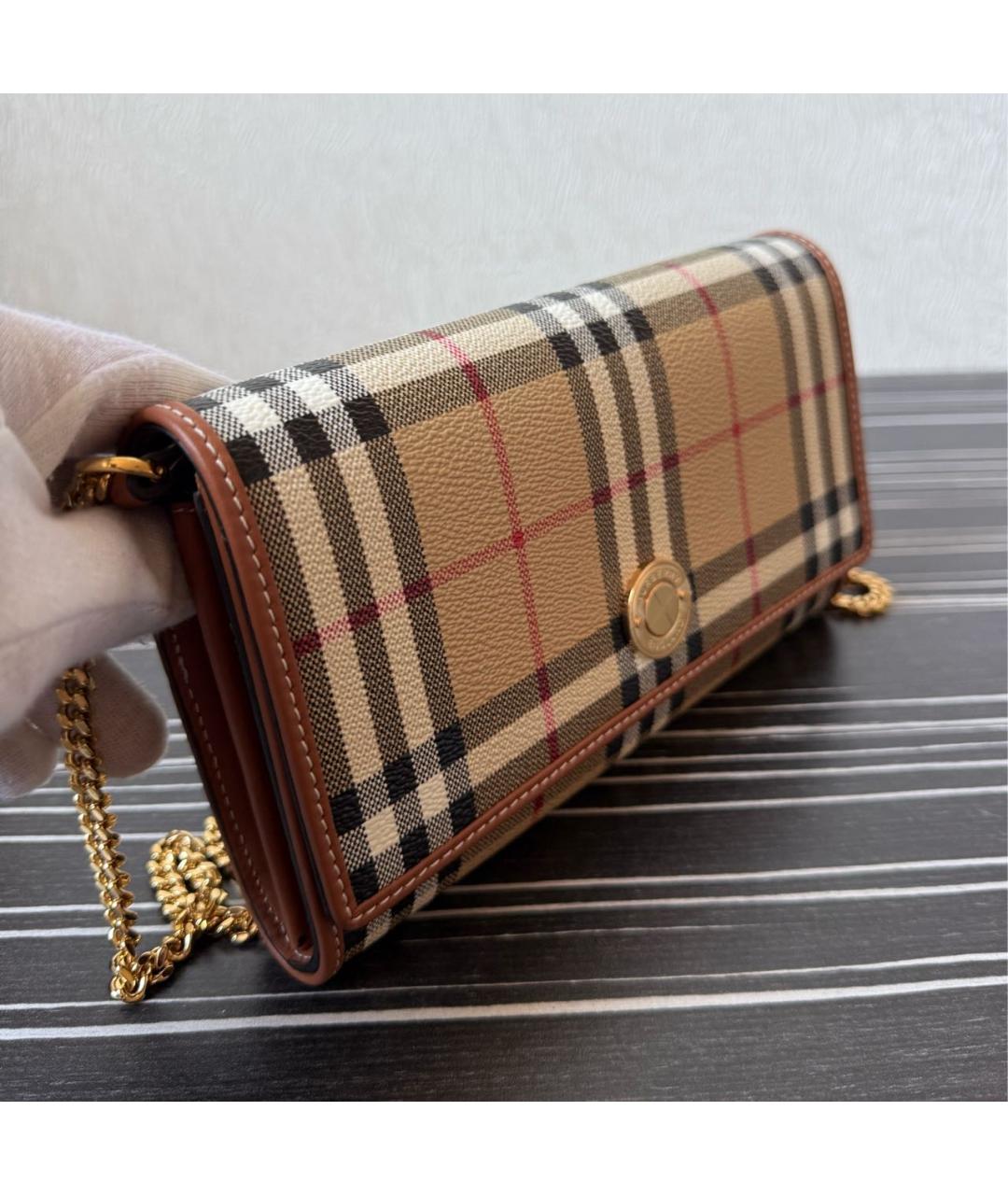 BURBERRY Коричневый кошелек, фото 3