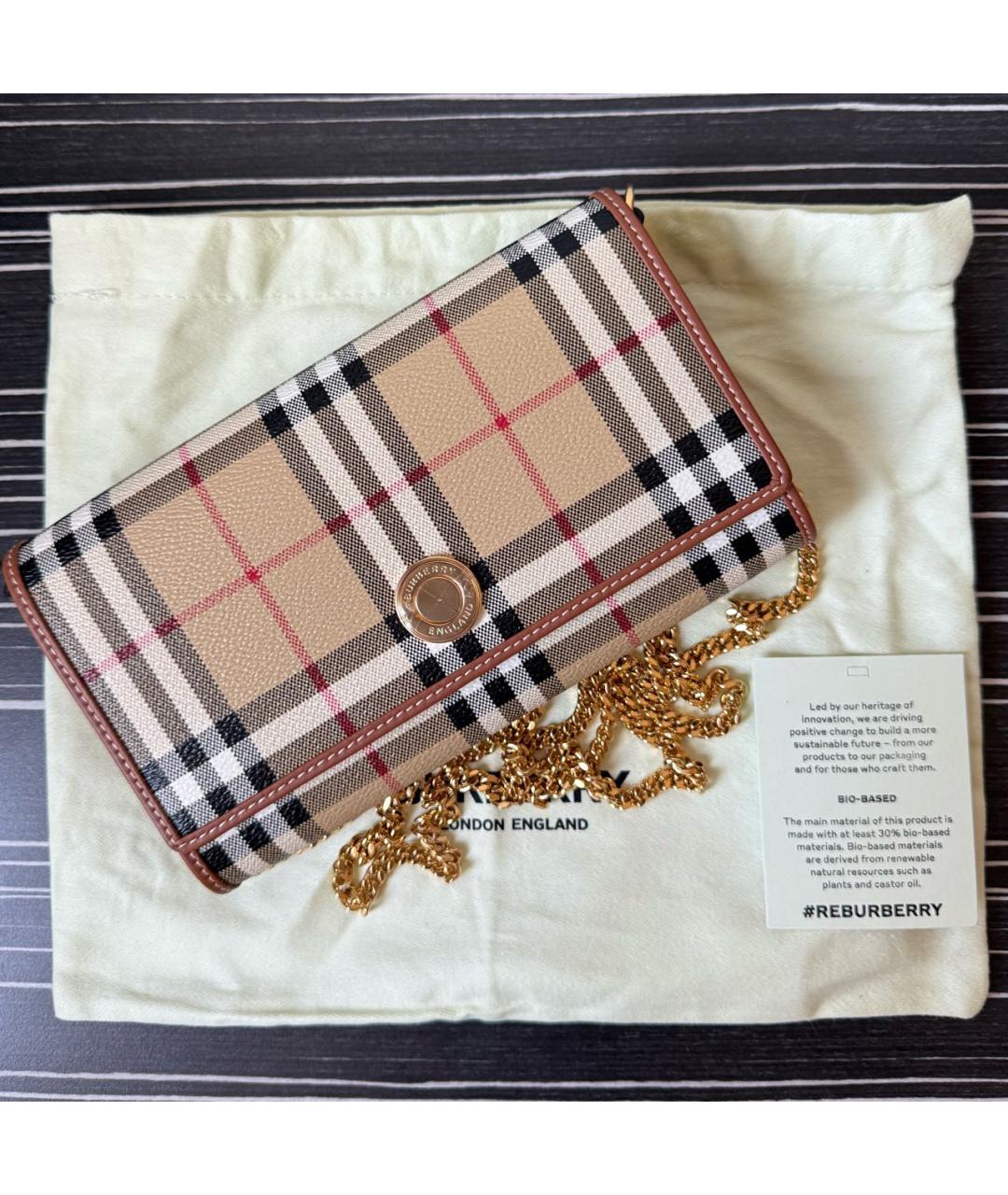 BURBERRY Коричневый кошелек, фото 7