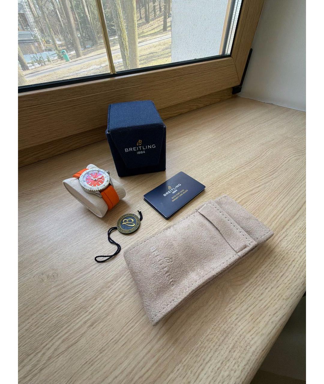 BREITLING SUPEROCEAN Оранжевое часы, фото 3