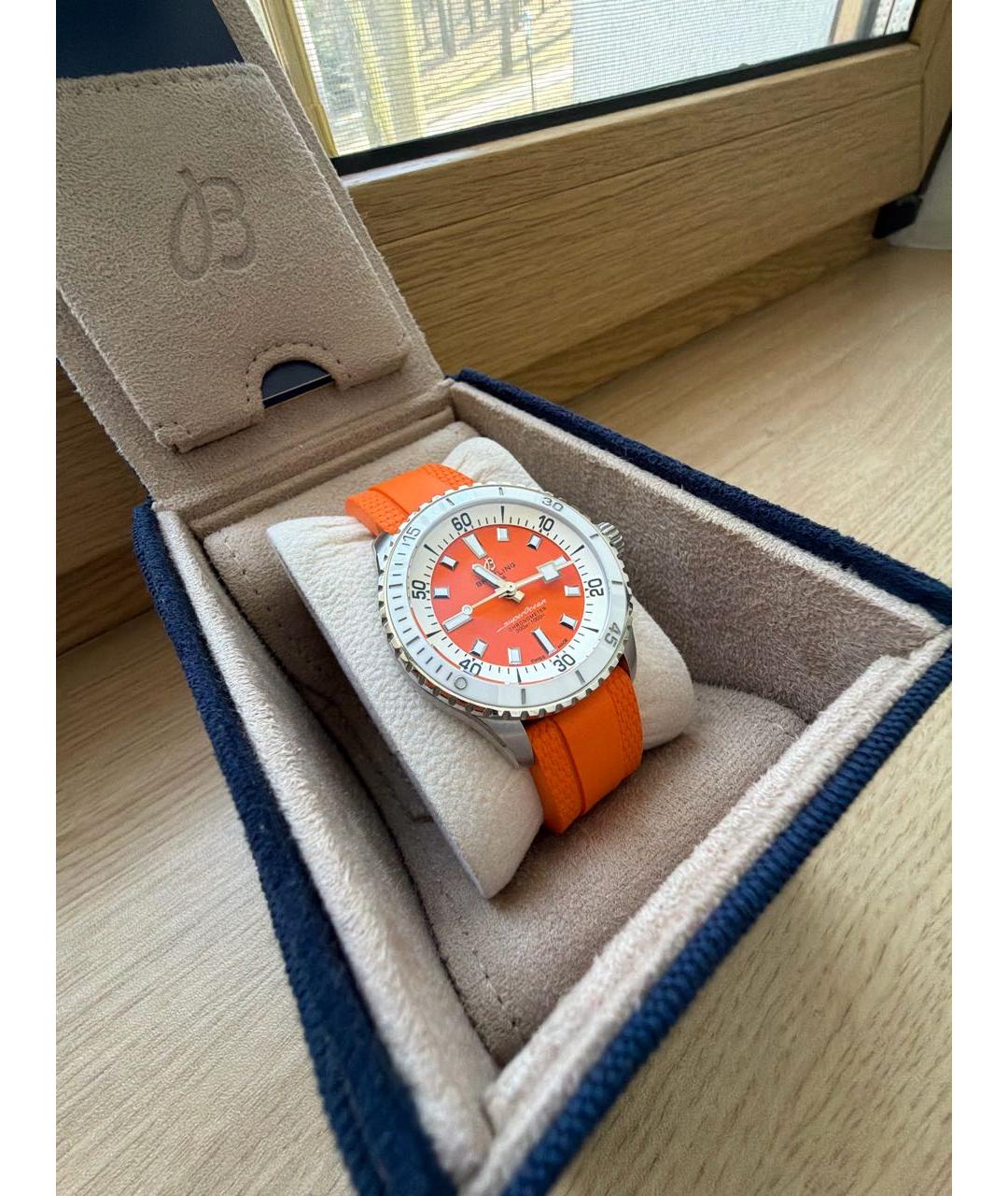 BREITLING SUPEROCEAN Оранжевое часы, фото 8