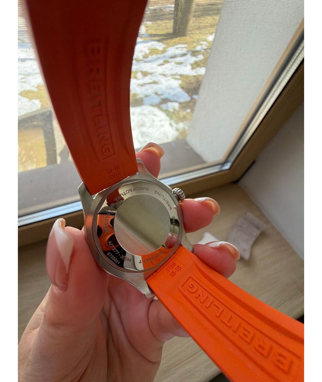 BREITLING SUPEROCEAN Оранжевое часы, фото 6