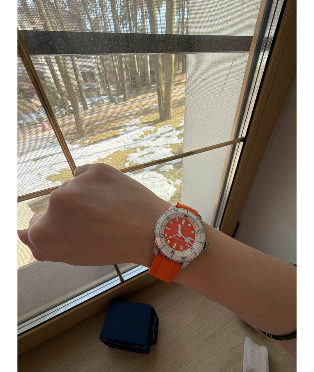 BREITLING SUPEROCEAN Оранжевое часы, фото 4