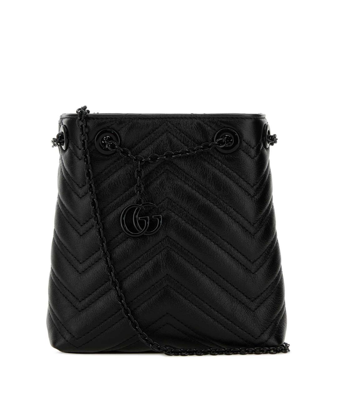 GUCCI Черная кожаная сумка через плечо, фото 1