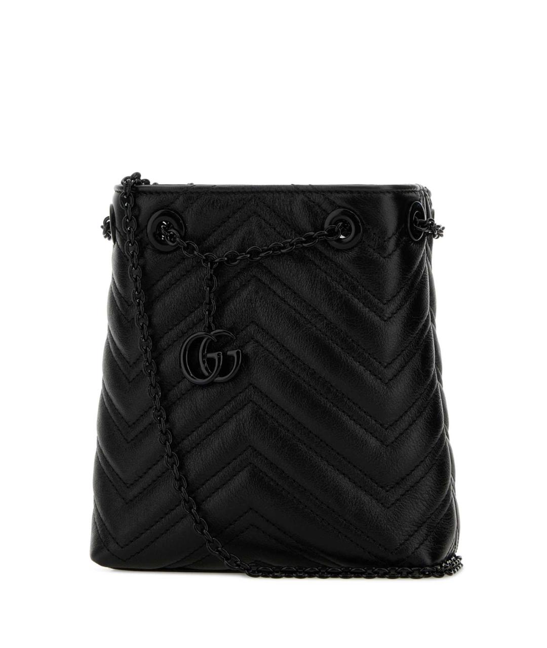 GUCCI Черная кожаная сумка через плечо, фото 2
