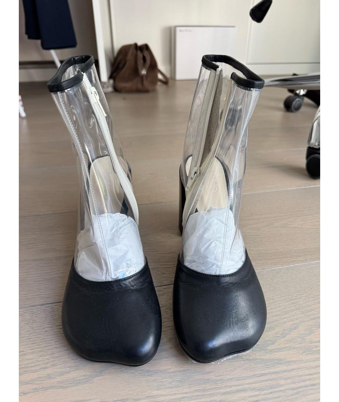 MM6 MAISON MARGIELA Черные кожаные сапоги, фото 3
