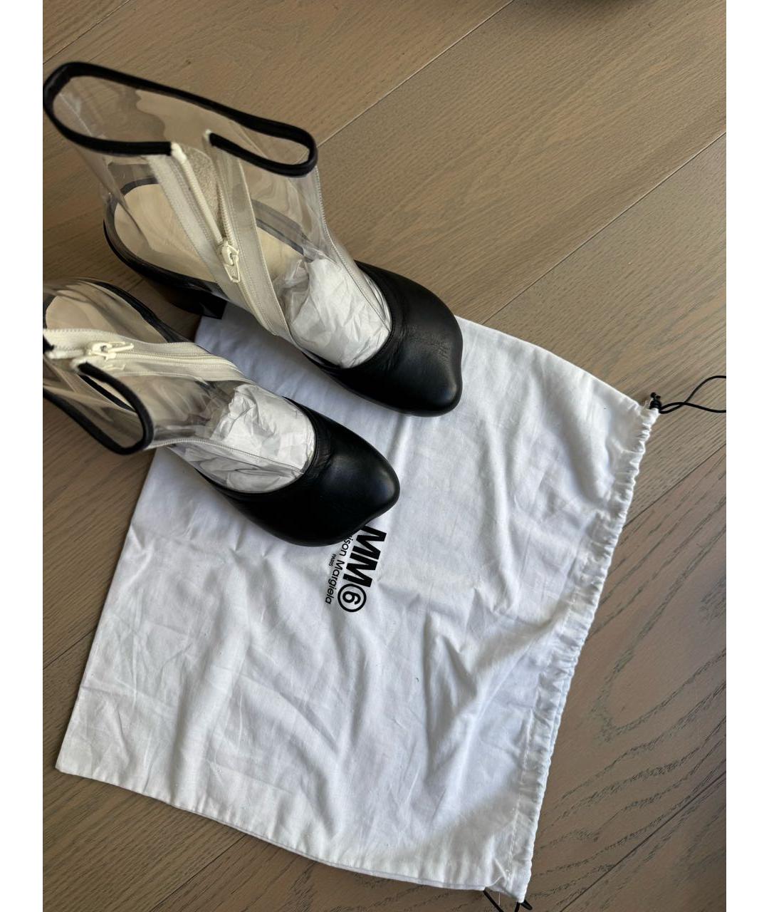 MM6 MAISON MARGIELA Черные кожаные сапоги, фото 5