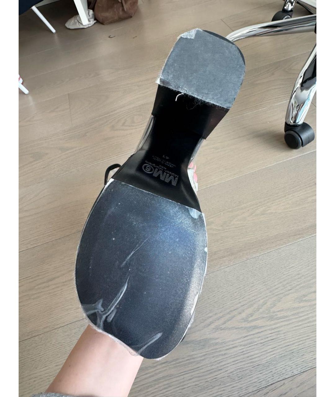 MM6 MAISON MARGIELA Черные кожаные сапоги, фото 7