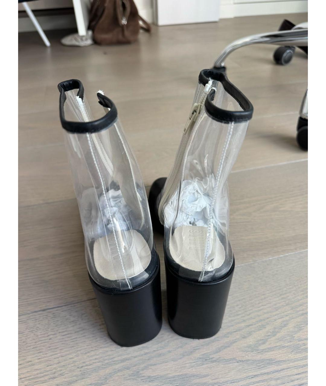 MM6 MAISON MARGIELA Черные кожаные сапоги, фото 4