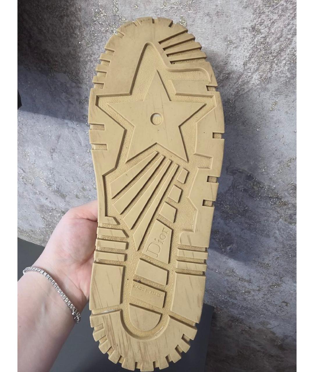 CHRISTIAN DIOR Бежевые кожаные кеды, фото 7