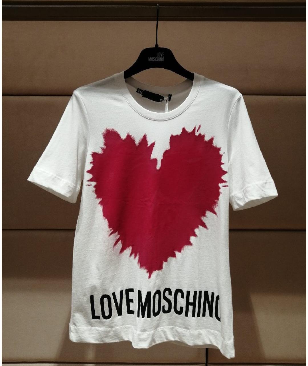 LOVE MOSCHINO Мульти хлопковая футболка, фото 3