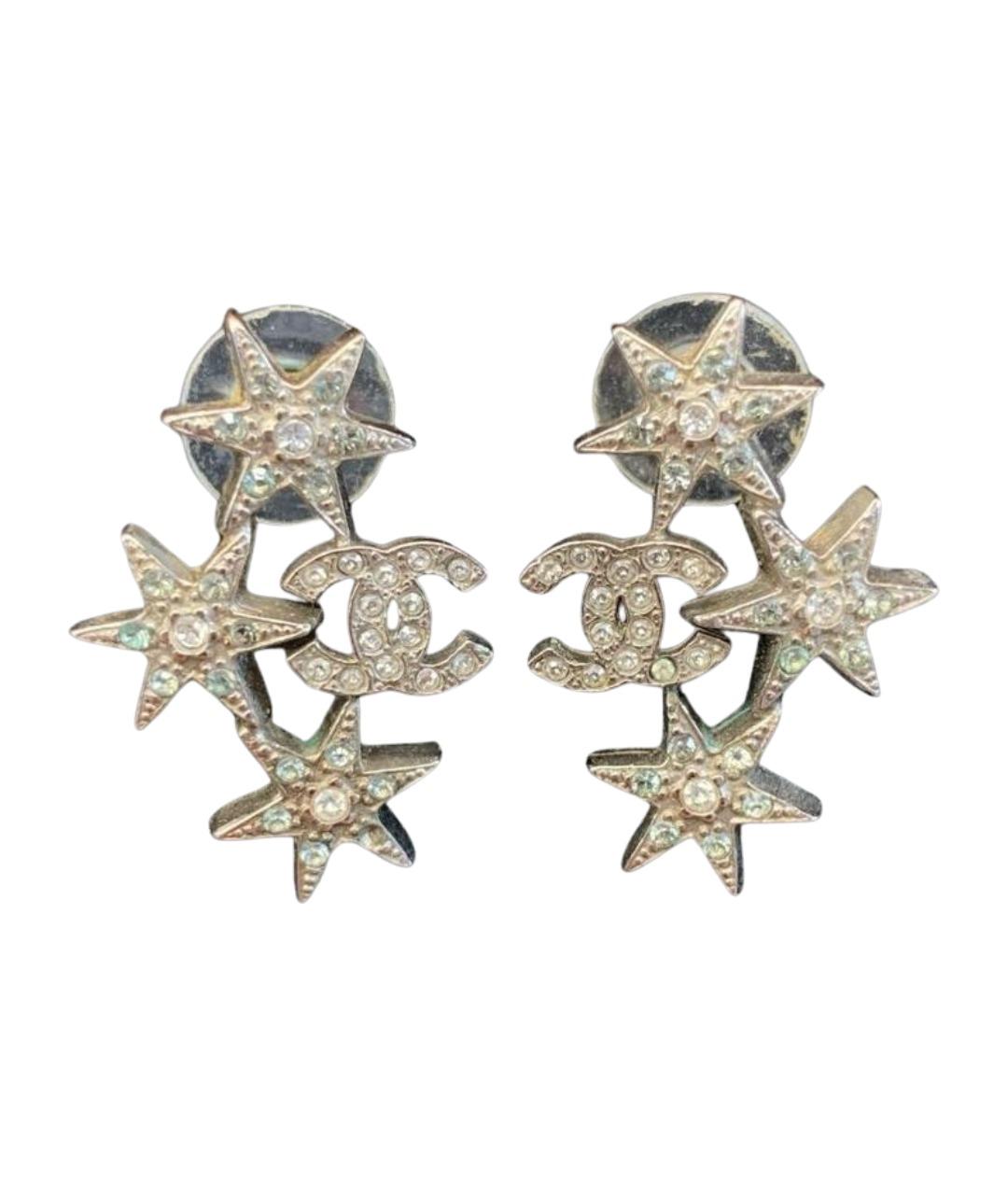 CHANEL Серебряные серьги, фото 1