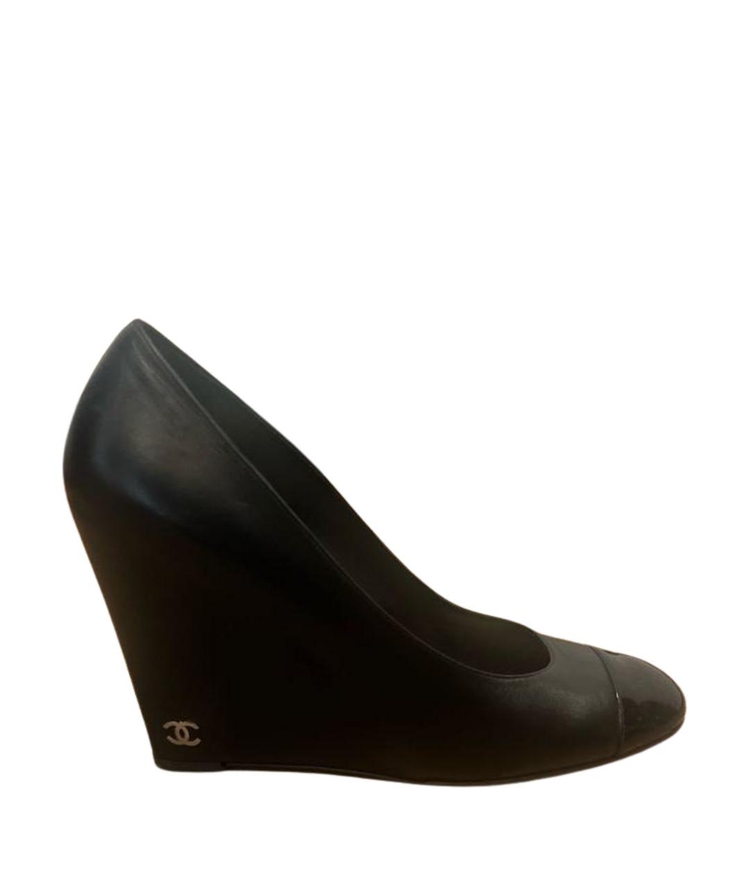 CHANEL Черные кожаные туфли, фото 1