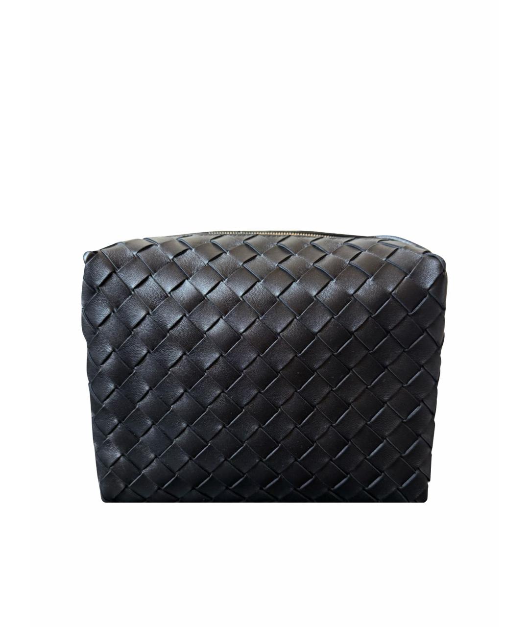 BOTTEGA VENETA Черная кожаная сумка через плечо, фото 1