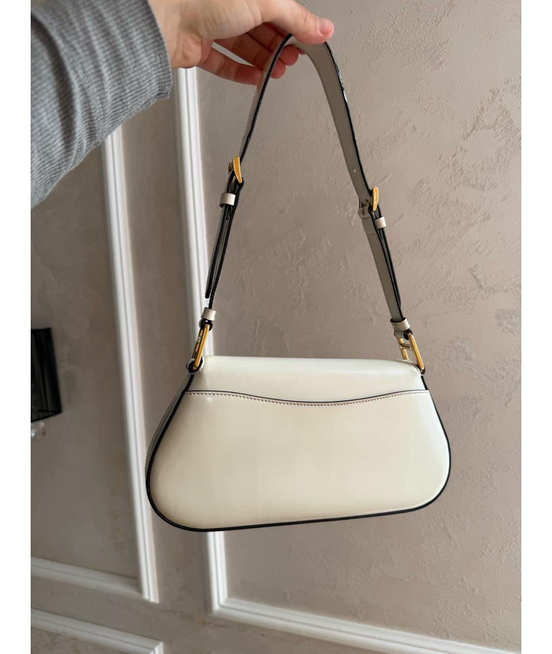 PRADA Белая кожаная сумка через плечо, фото 2