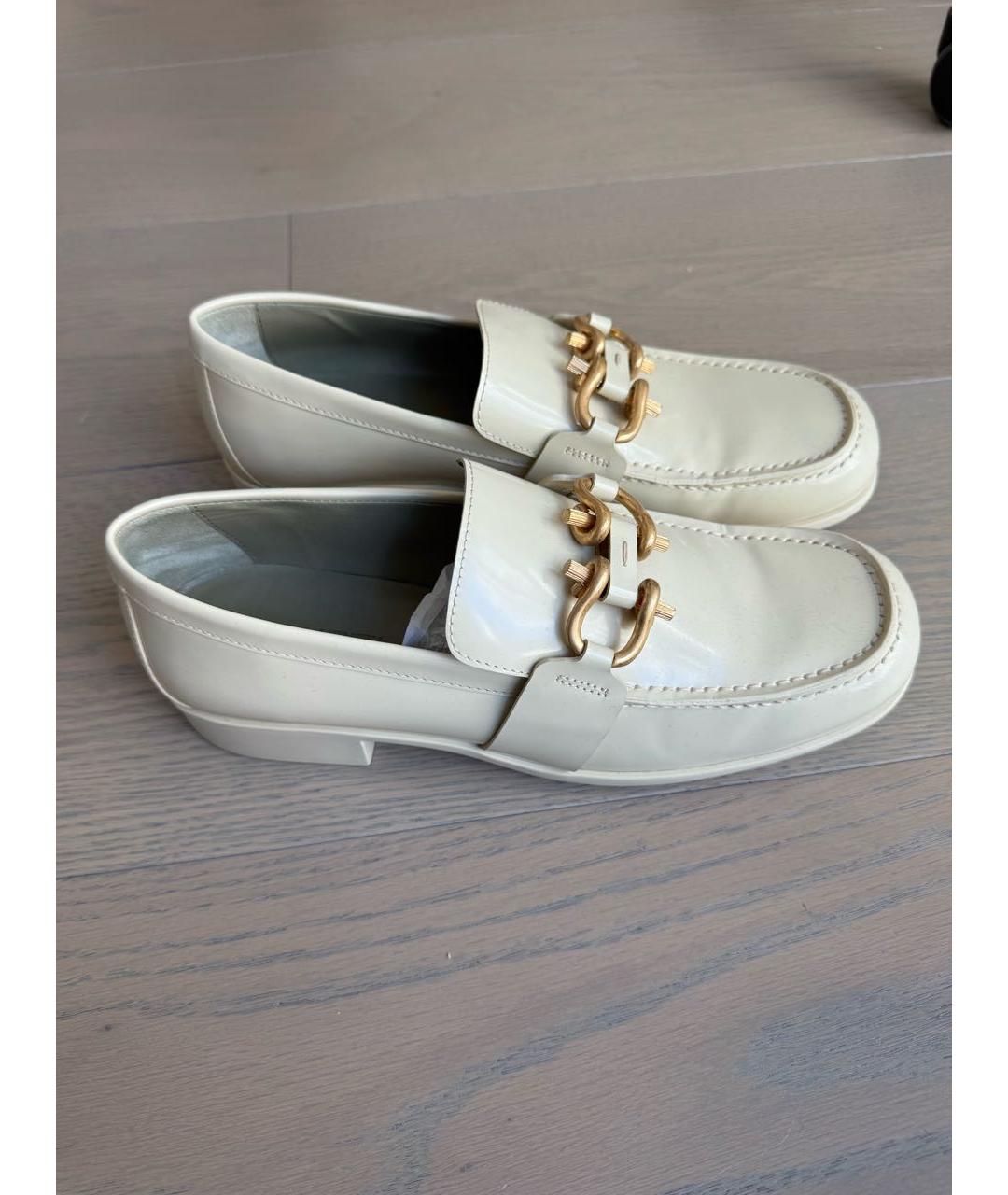 BOTTEGA VENETA Бежевые кожаные лоферы, фото 9