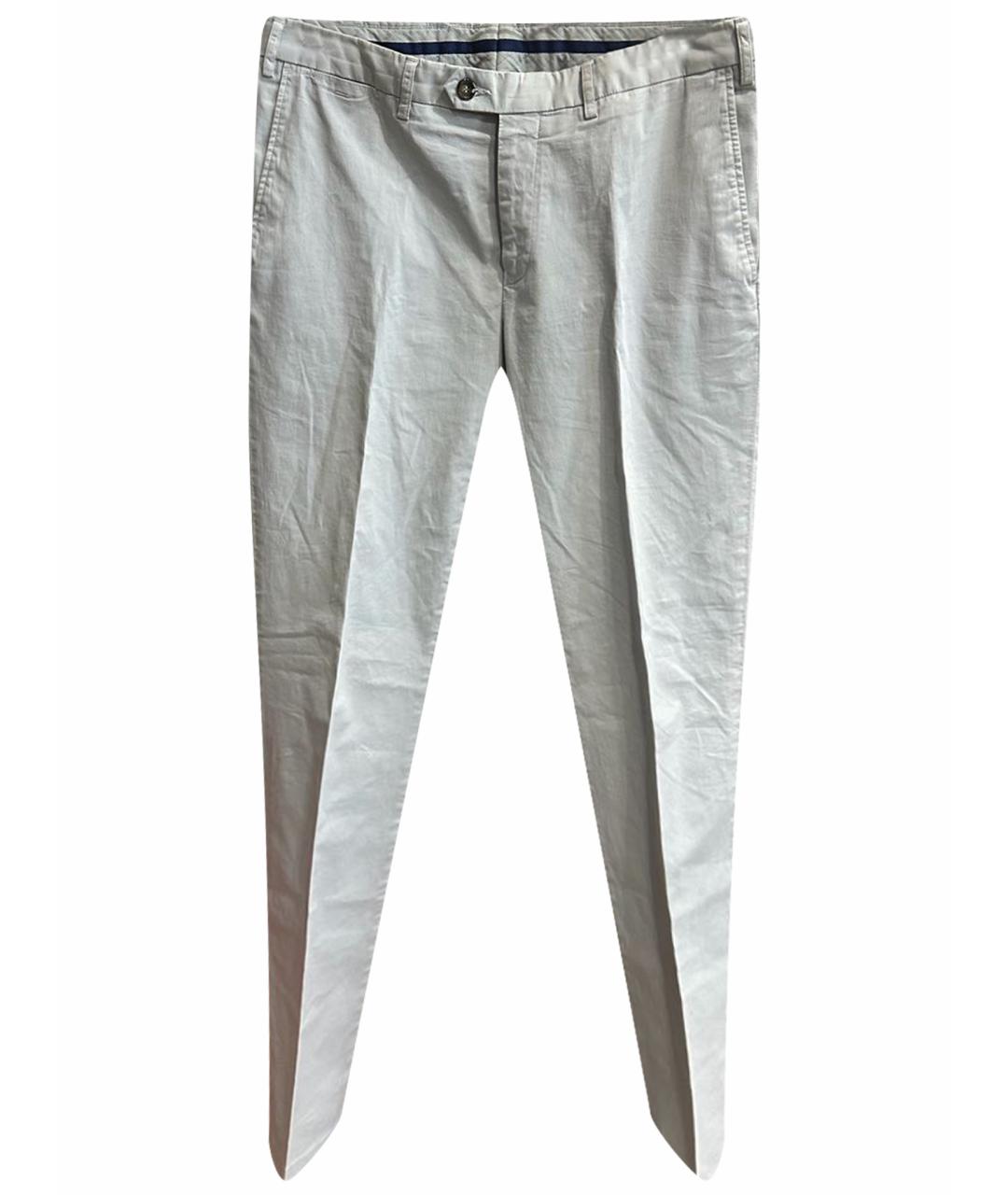 CANALI Серые хлопковые повседневные брюки, фото 1