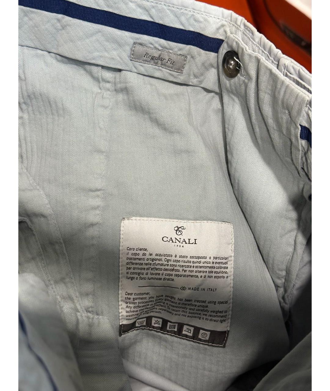 CANALI Серые хлопковые повседневные брюки, фото 6