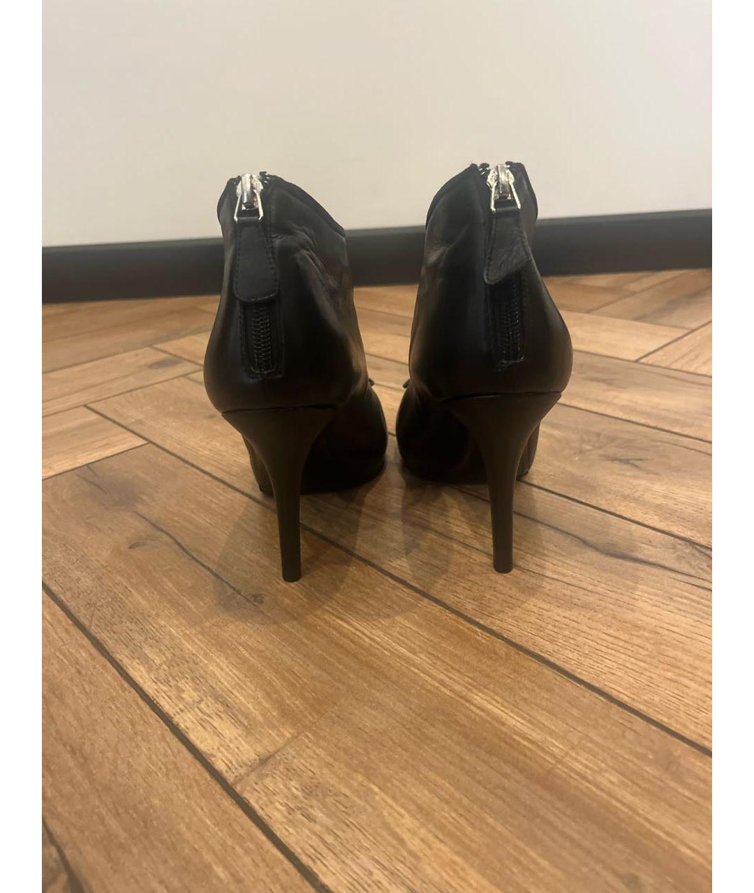 CHANEL Черные кожаные ботильоны, фото 4