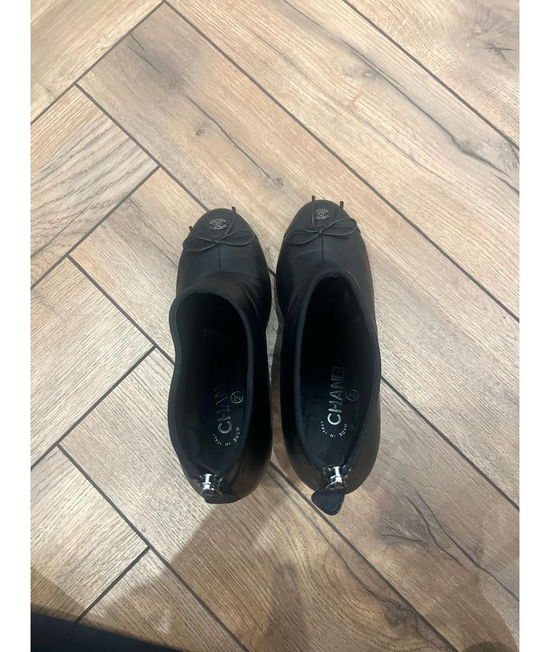 CHANEL Черные кожаные ботильоны, фото 3