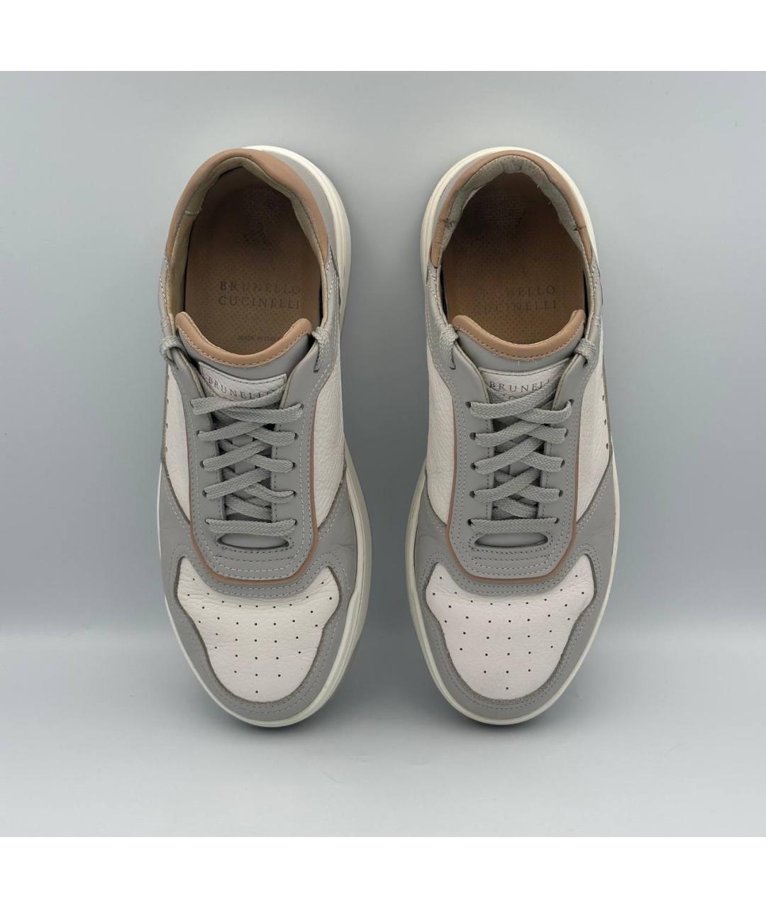 BRUNELLO CUCINELLI Серые низкие кроссовки / кеды, фото 3
