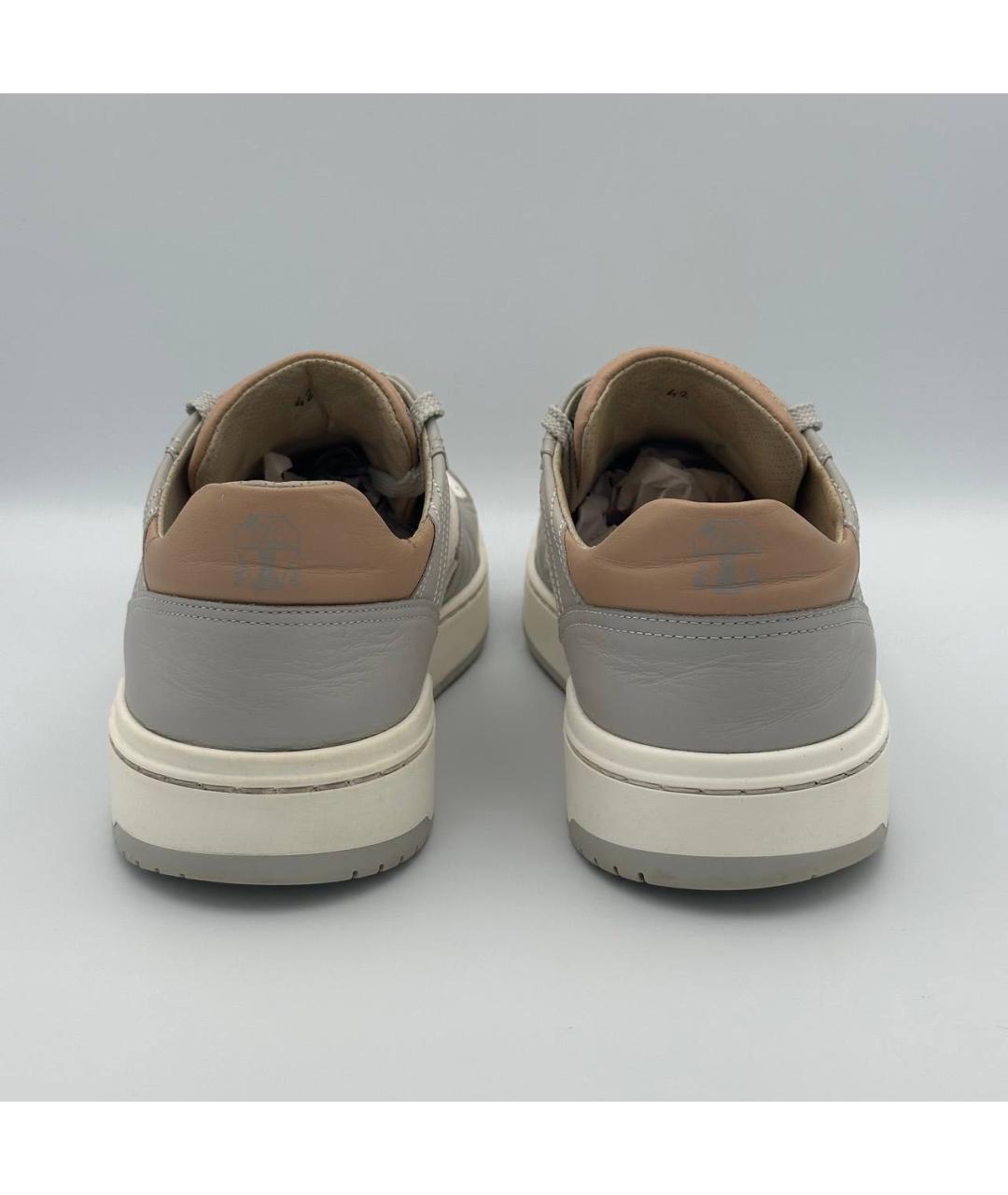BRUNELLO CUCINELLI Серые низкие кроссовки / кеды, фото 5