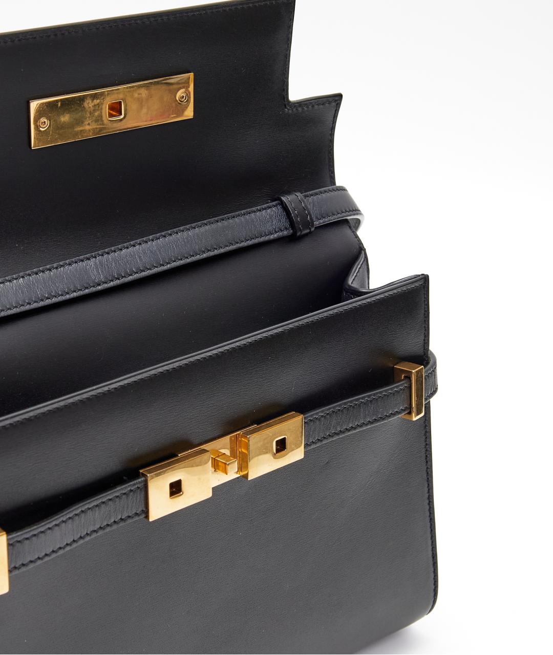 SAINT LAURENT Черная кожаная сумка через плечо, фото 6