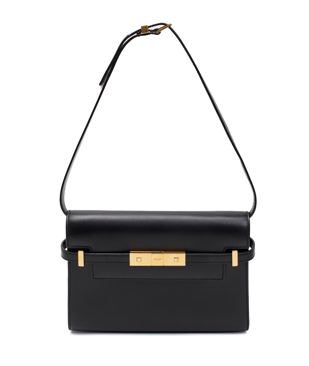 SAINT LAURENT Черная кожаная сумка через плечо, фото 8