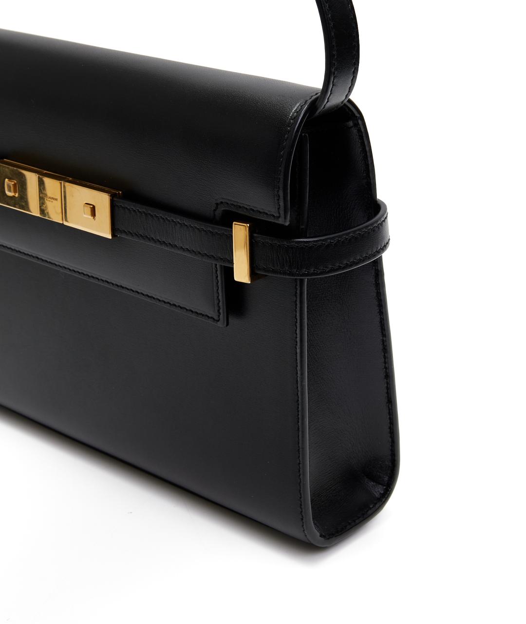 SAINT LAURENT Черная кожаная сумка через плечо, фото 5