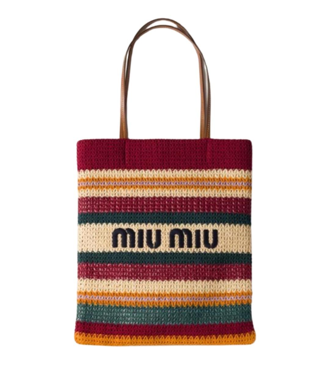 MIU MIU Мульти пелетеная сумка тоут, фото 1