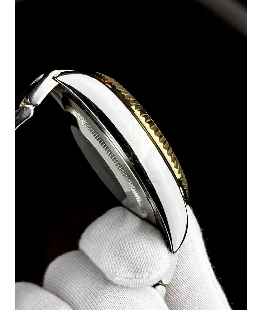 ROLEX Белые часы из желтого золота, фото 4