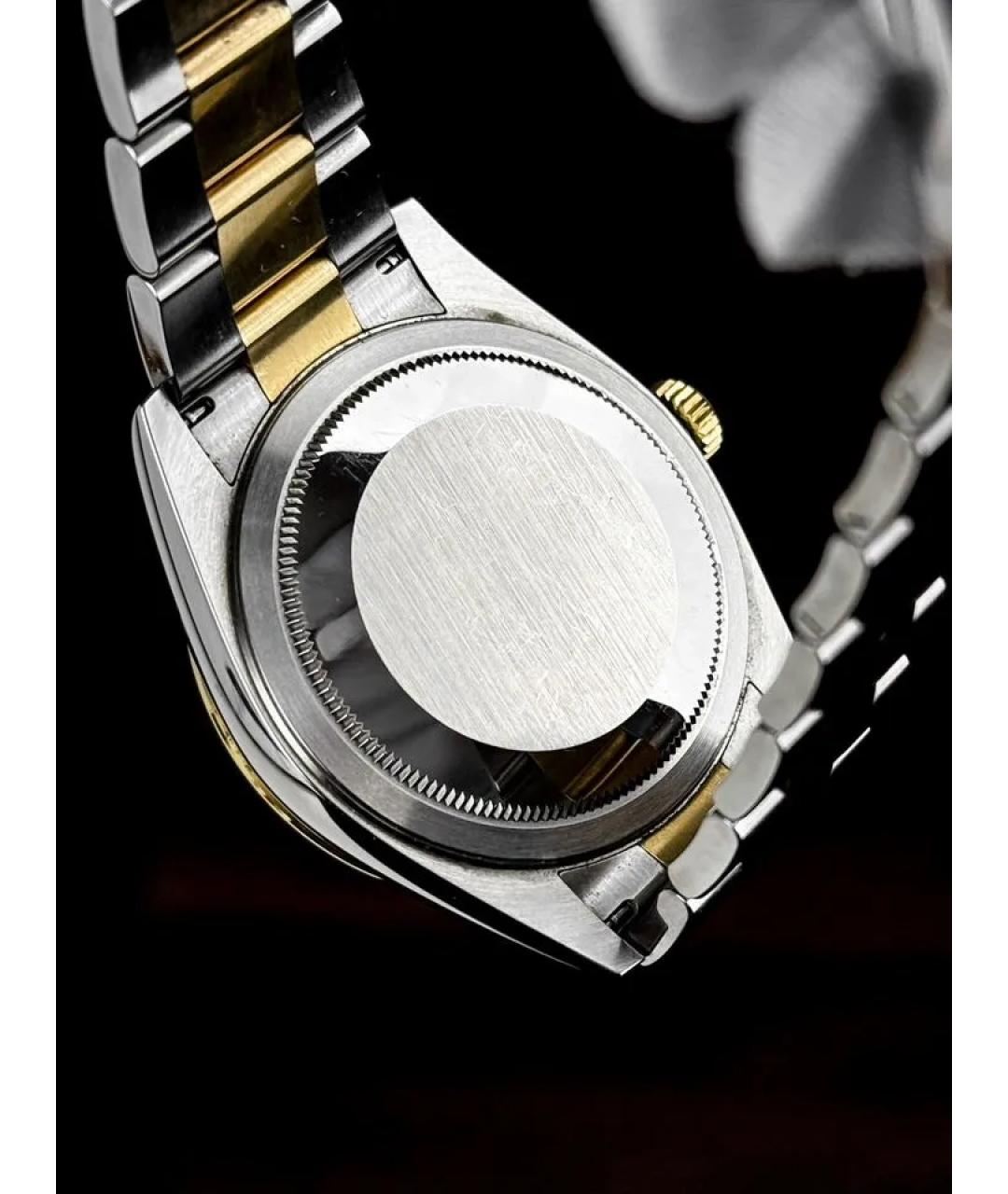 ROLEX Белые часы из желтого золота, фото 5