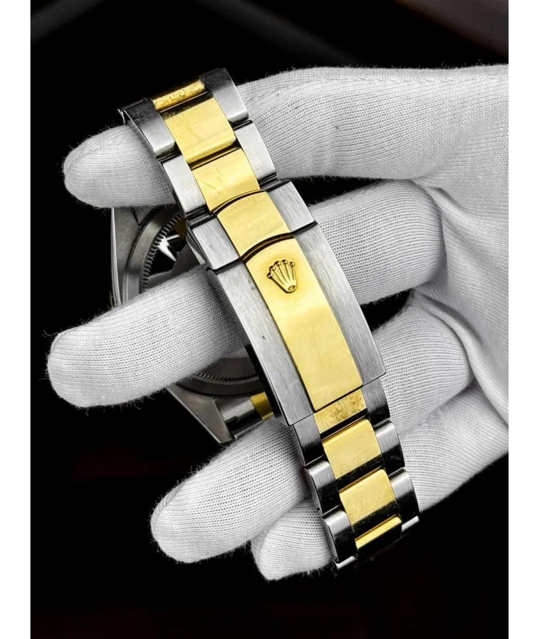 ROLEX Белые часы из желтого золота, фото 6