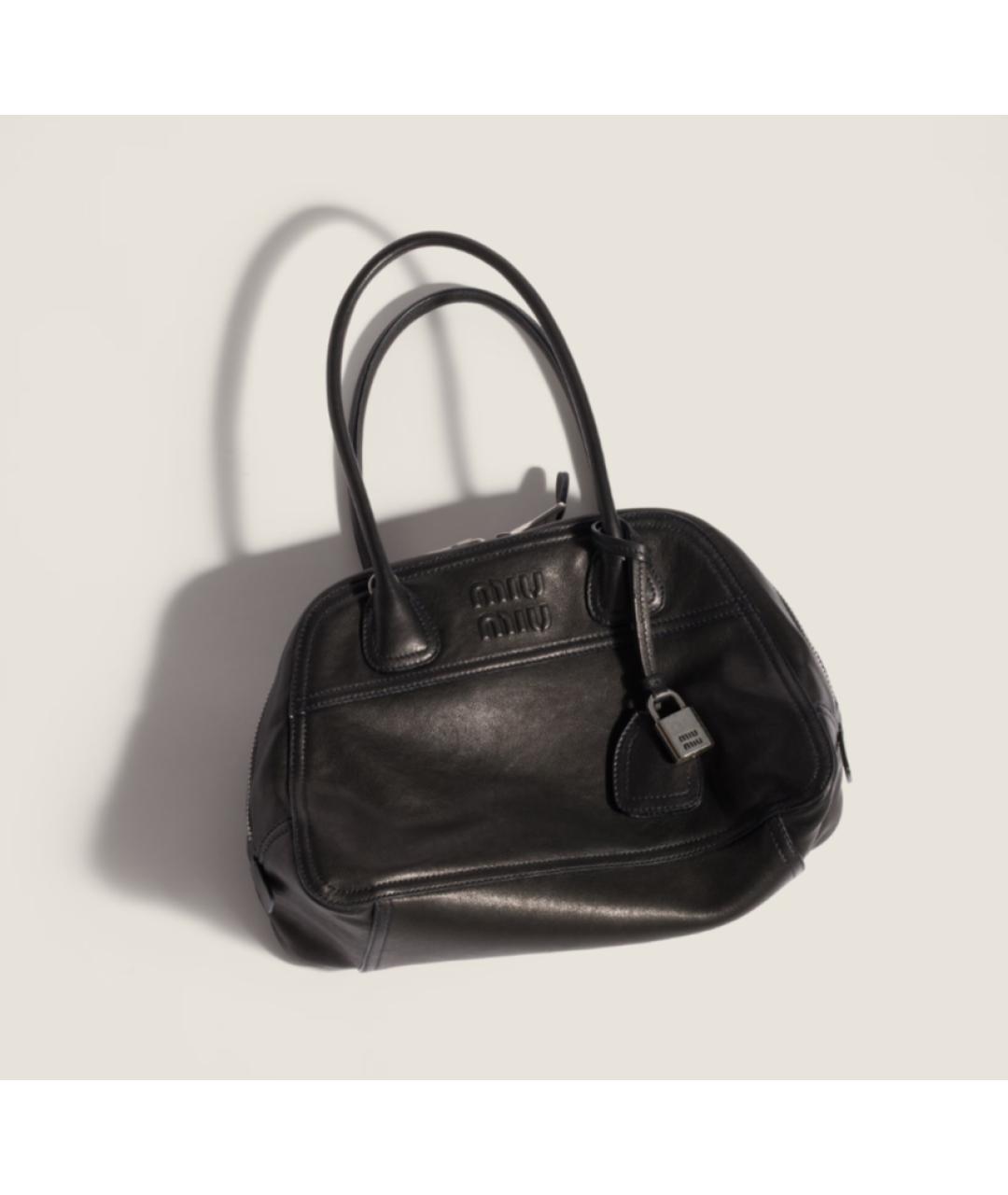 MIU MIU Черная кожаная сумка через плечо, фото 7