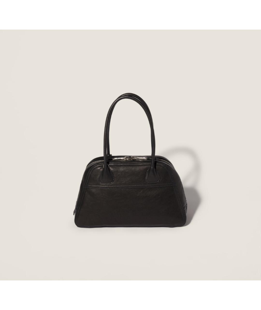 MIU MIU Черная кожаная сумка через плечо, фото 4