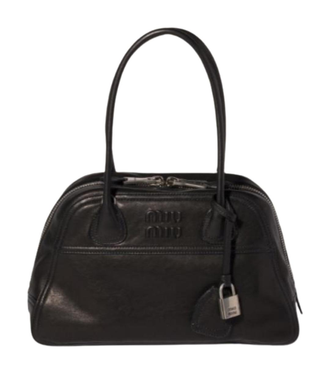 MIU MIU Черная кожаная сумка через плечо, фото 1