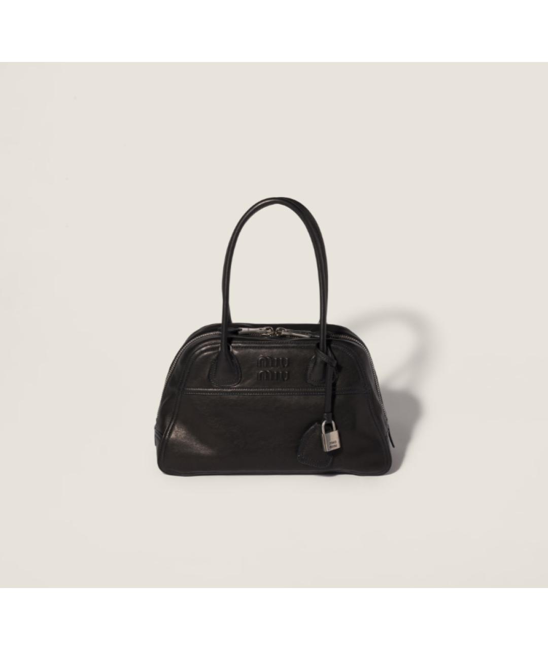 MIU MIU Черная кожаная сумка через плечо, фото 9