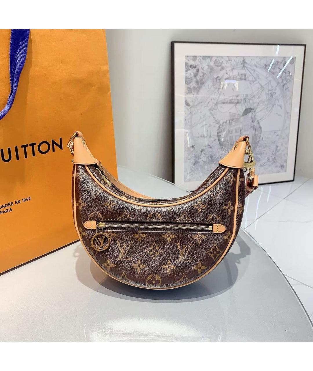 LOUIS VUITTON Коричневая сумка через плечо, фото 6