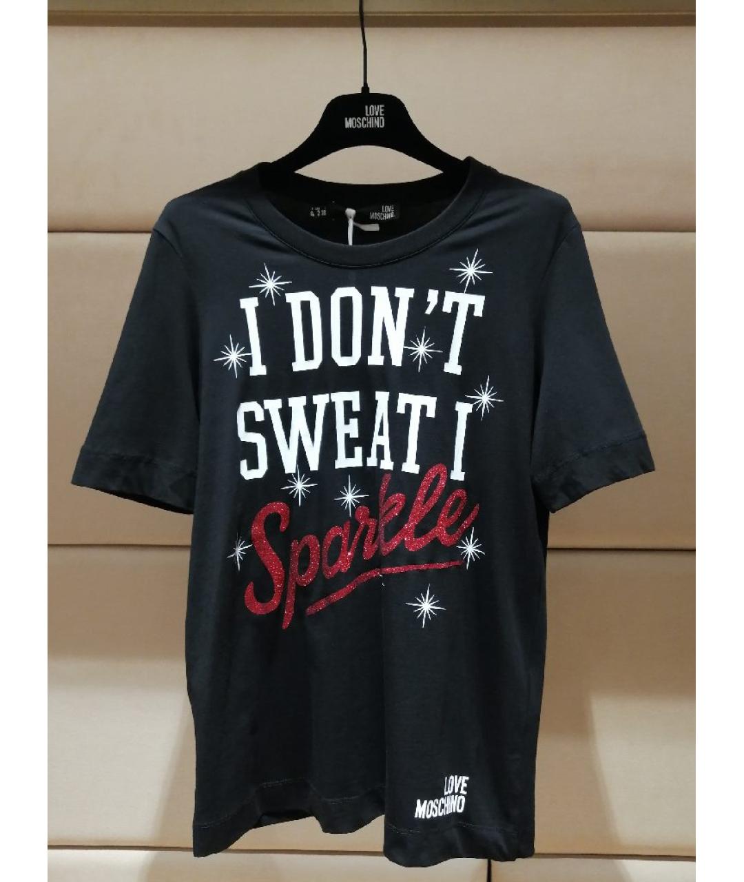 LOVE MOSCHINO Мульти хлопковая футболка, фото 3