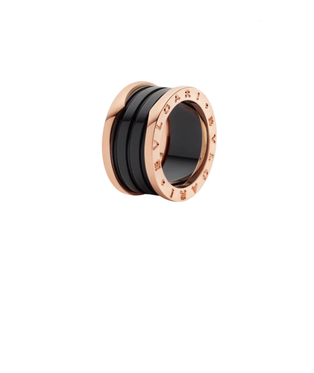 BVLGARI Черное кольцо из розового золота, фото 3