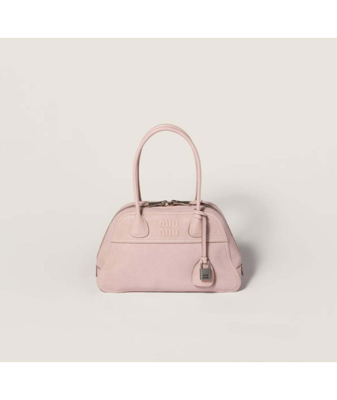 MIU MIU Розовая кожаная сумка через плечо, фото 6
