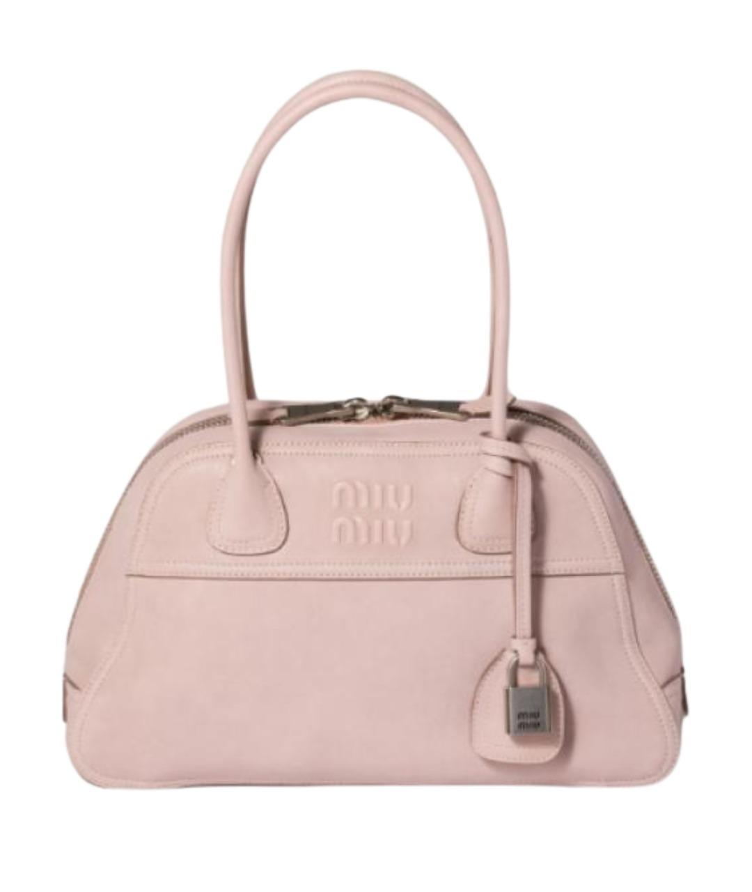 MIU MIU Розовая кожаная сумка через плечо, фото 1