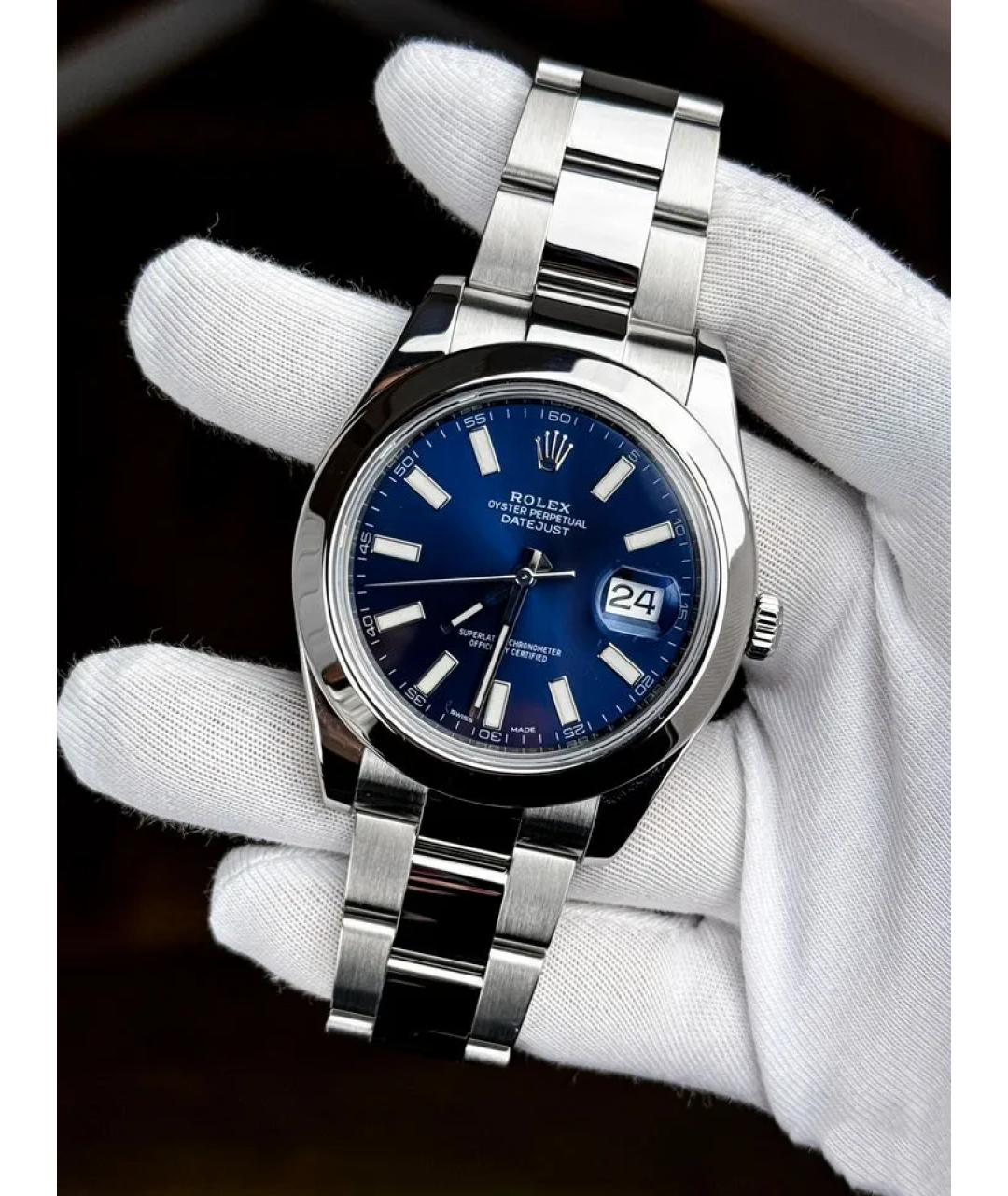 ROLEX Темно-синие часы, фото 2