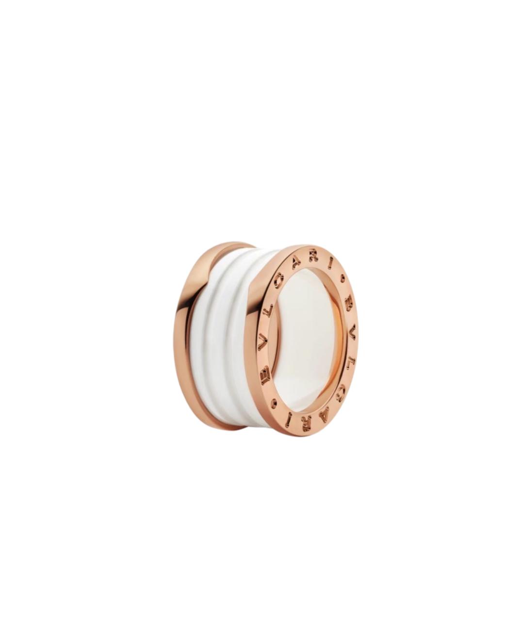 BVLGARI Белое кольцо из розового золота, фото 3