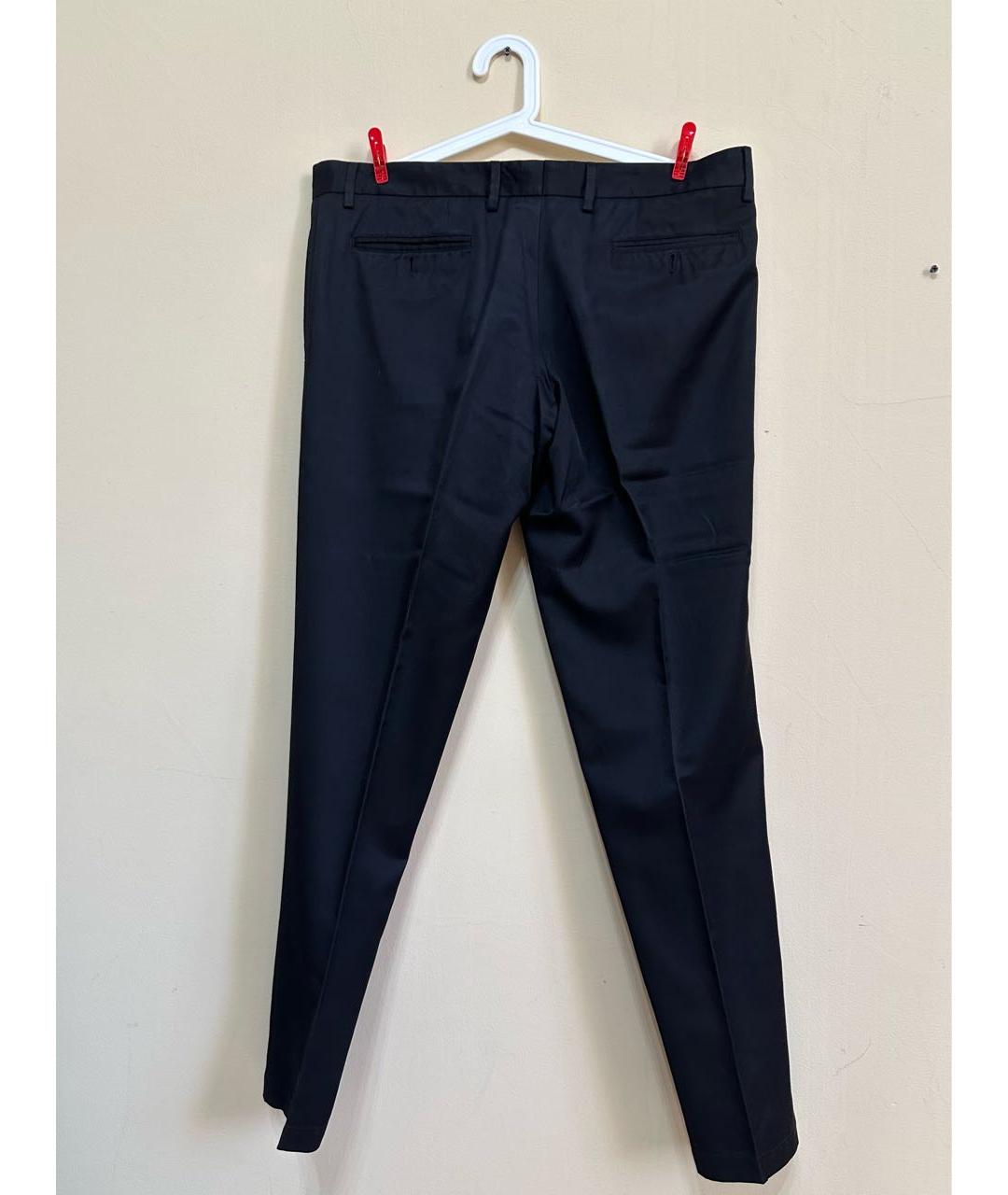 DOLCE&GABBANA Черные хлопковые повседневные брюки, фото 2