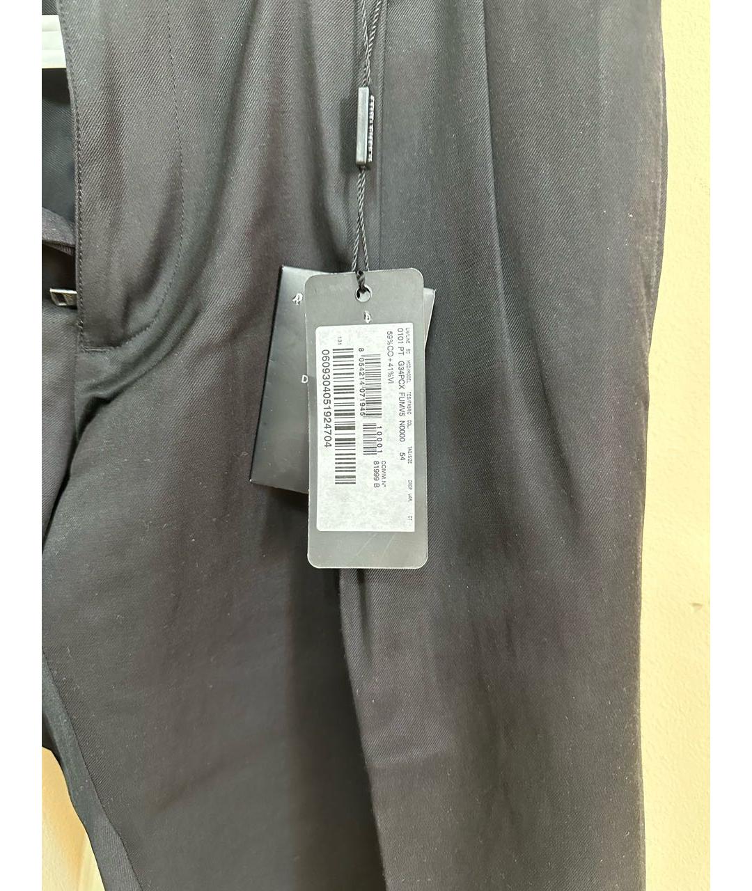 DOLCE&GABBANA Черные хлопковые повседневные брюки, фото 7