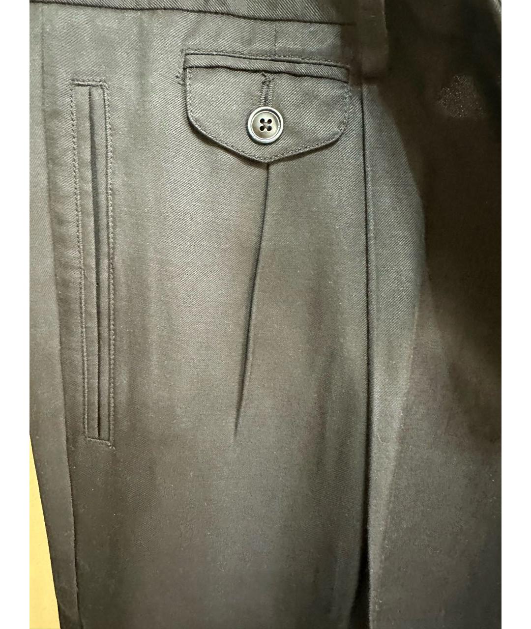 DOLCE&GABBANA Черные хлопковые повседневные брюки, фото 6